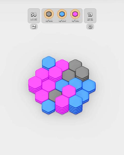 HexaBlast Puzzle - Sort Colors - Gameplay image of android game