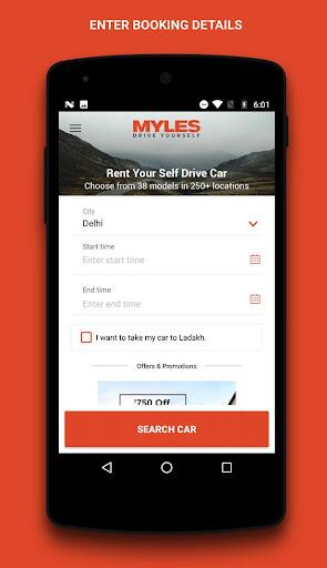 Myles - Self Drive Car Rental - Image screenshot of android app