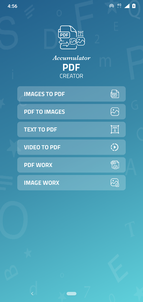 Accumulator PDF creator - عکس برنامه موبایلی اندروید