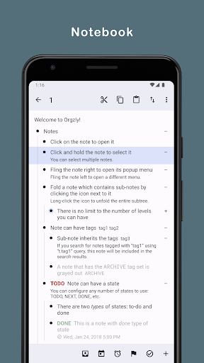 Orgzly: Notes & To-Do Lists - عکس برنامه موبایلی اندروید