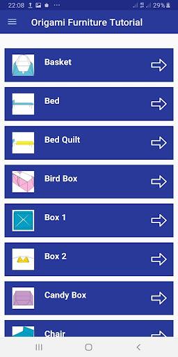 Paper Origami Furniture Craft - Image screenshot of android app