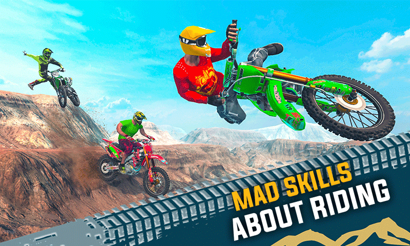 Crazy Bike Racing Stunt Game - Gameplay image of android game