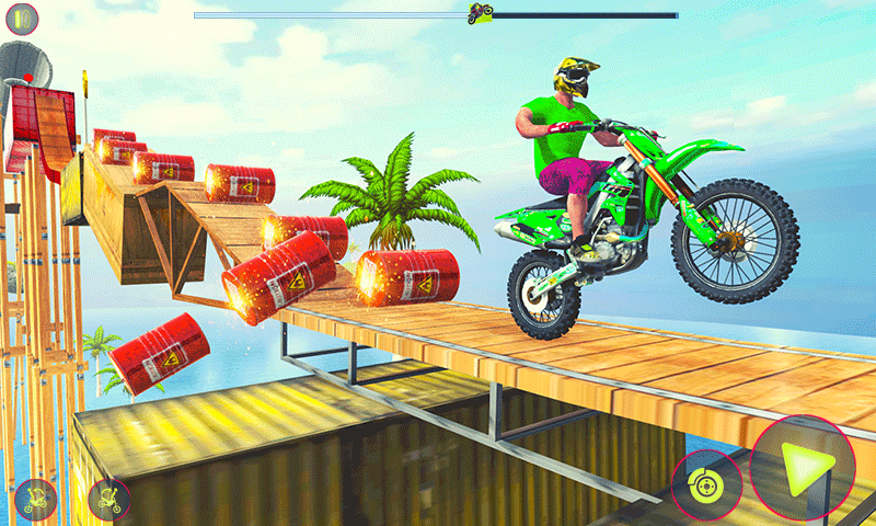 Crazy Bike Racing Stunt Game - عکس بازی موبایلی اندروید