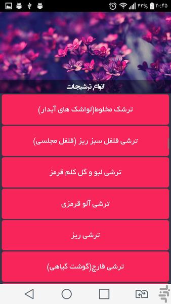 انواع ترشیجات - Image screenshot of android app