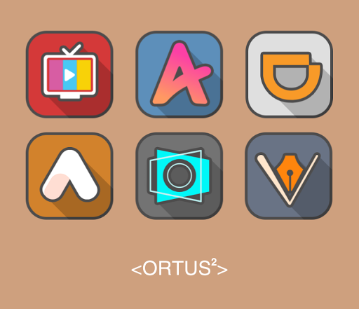 Ortus Square Icon Pack - عکس برنامه موبایلی اندروید