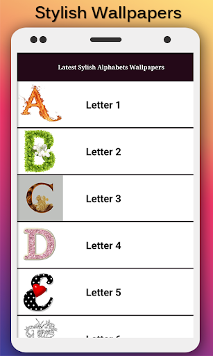 a alphabet letter wallpaper