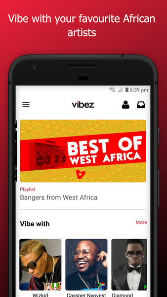 Vibez - African music to the w - Image screenshot of android app