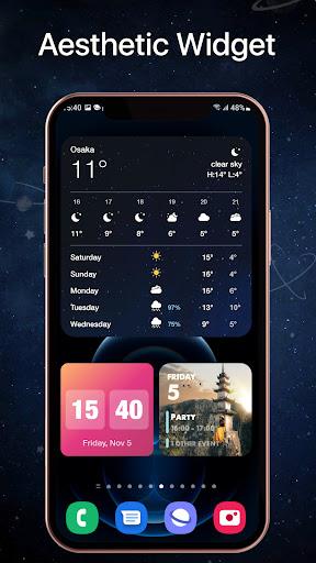 Widget iOS 15 - iWidget - Image screenshot of android app