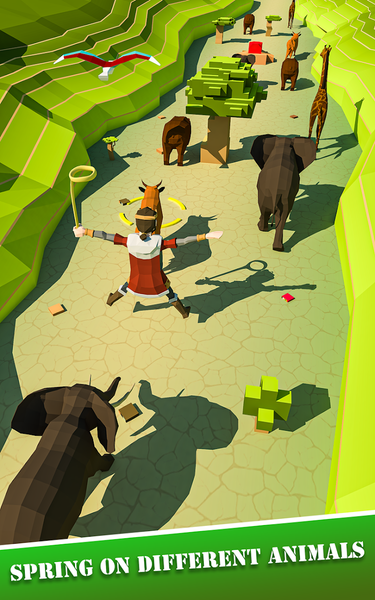 Cowboy Runner Animal Zoo Catch - Gameplay image of android game