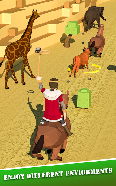 Cowboy Runner Animal Zoo Catch - عکس بازی موبایلی اندروید