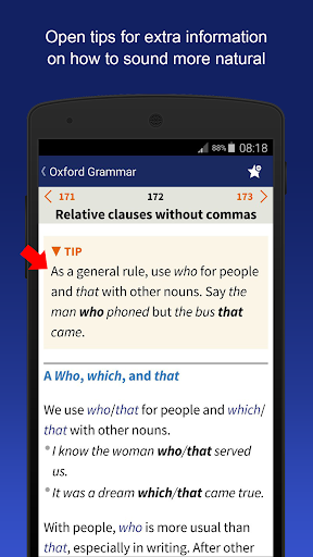 Oxford Learner’s Quick Grammar - Image screenshot of android app