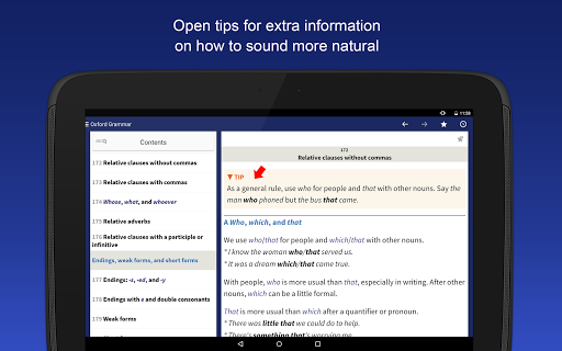 Oxford Learner’s Quick Grammar - Image screenshot of android app