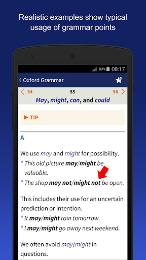 Oxford Learner’s Quick Grammar - Image screenshot of android app