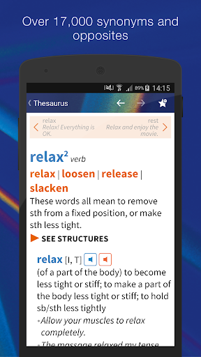 Oxford Learner’s Thesaurus - Image screenshot of android app