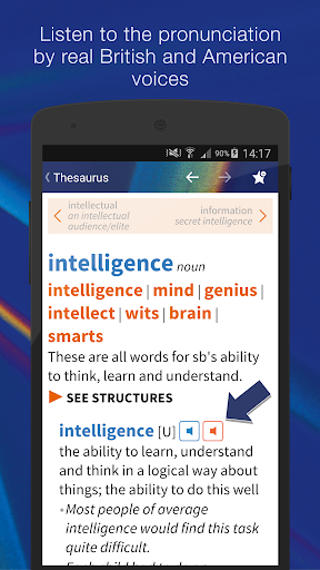 Oxford Learner’s Thesaurus - Image screenshot of android app