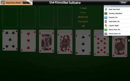 The Klondike Solitaire - Gameplay image of android game