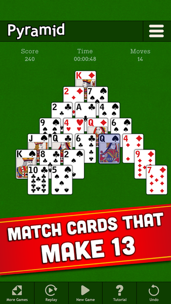 Pyramid Solitaire - Gameplay image of android game