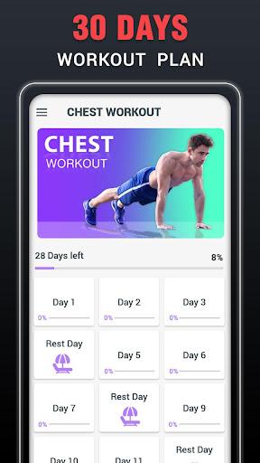 Chest Workouts for Men at Home - Image screenshot of android app