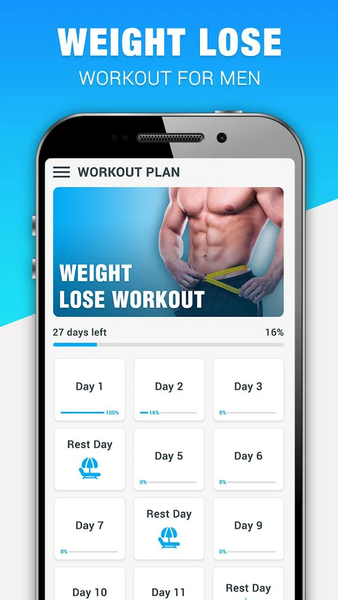 Weight Loss - Workout For Men - Image screenshot of android app