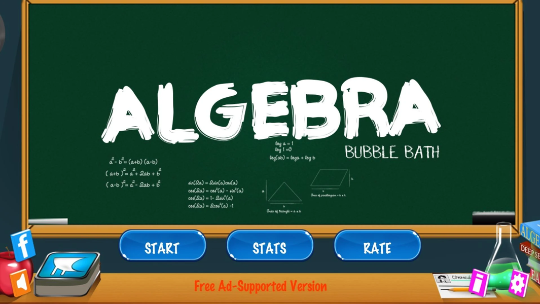 Learn Algebra Bubble Bath Game - Gameplay image of android game