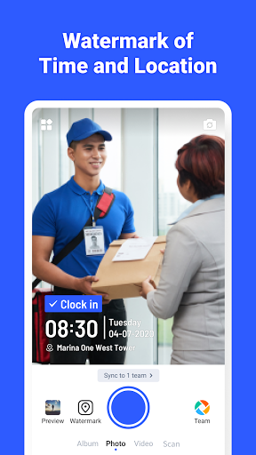 Marki: timestamp & GPS camera - Image screenshot of android app