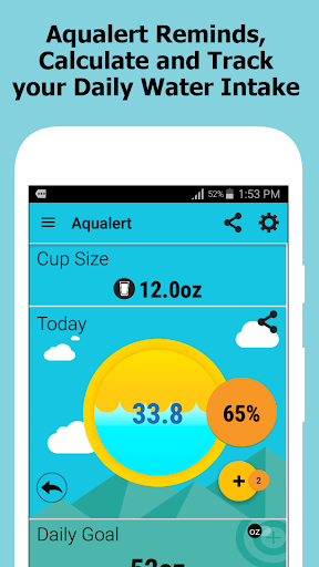 Aqualert: Water Tracker Remind - Image screenshot of android app