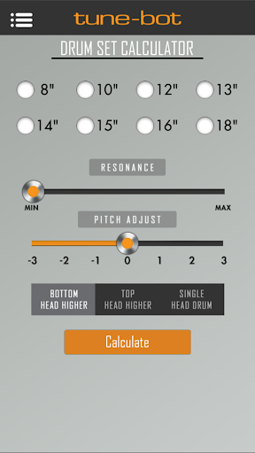 Drum Tuning Calculator - عکس برنامه موبایلی اندروید