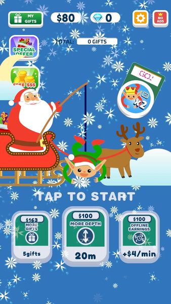 Santa Claws - Gameplay image of android game
