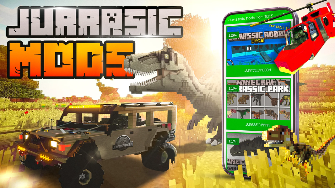 Dinosaurs Mod for Minecraft PE - Image screenshot of android app