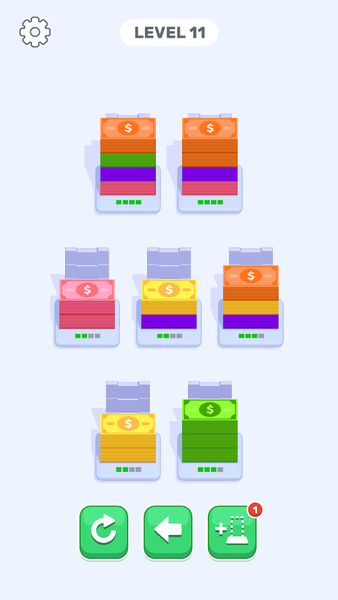 Money Sort Puzzle - Gameplay image of android game