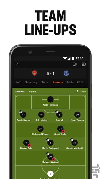 LiveScore: نمرات ورزشی زنده - عکس برنامه موبایلی اندروید