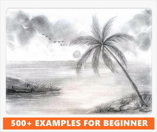 Scenery Sketch Drawing Image - Drawing Skill