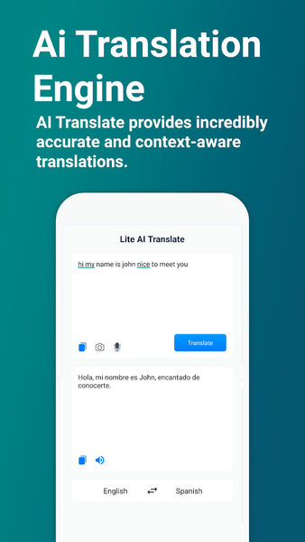 Ai Translator - Lite Translate - عکس برنامه موبایلی اندروید