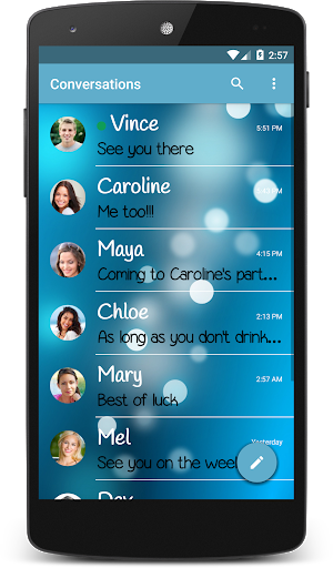 Beautiful Blue Theme (chomp) - Image screenshot of android app