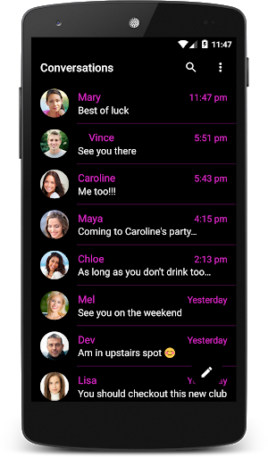 Black Stones Theme (chomp) - Image screenshot of android app