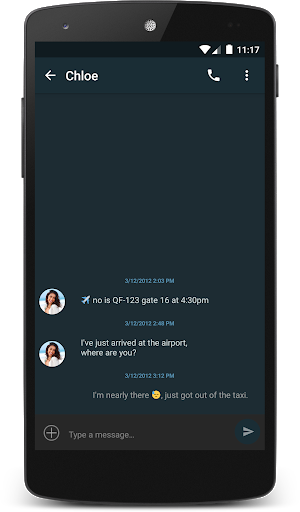 Blue Dark Min Theme (chomp) - Image screenshot of android app