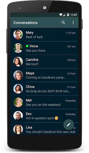 Blue Green Dream Theme (chomp) - Image screenshot of android app