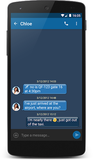 Blue Light Theme (chomp) - Image screenshot of android app