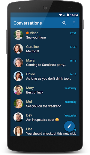 Blue Light Theme (chomp) - Image screenshot of android app