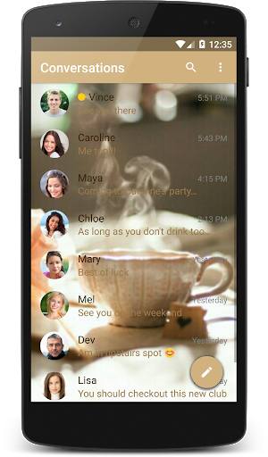 Coffee Theme (chomp) - Image screenshot of android app