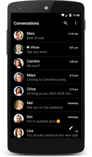 Dark Theme (chomp) - Image screenshot of android app