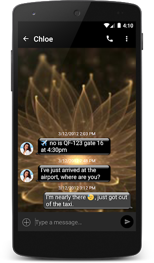 Dark Gold Flower Theme (chomp) - Image screenshot of android app
