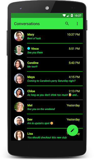 Neon Slime Theme (chomp) - Image screenshot of android app