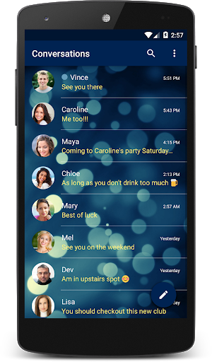 Night Blue Theme (chomp) - Image screenshot of android app