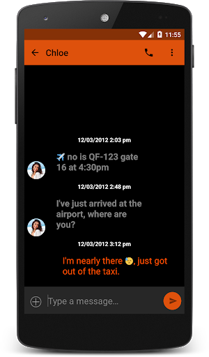 Orange2 Theme (chomp) - Image screenshot of android app