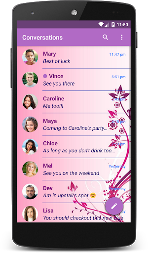 Pink And Lilac Theme (chomp) - عکس برنامه موبایلی اندروید