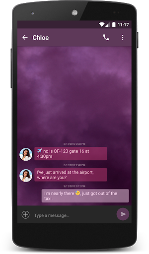 Purple Sweet Theme (chomp) - Image screenshot of android app