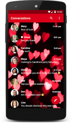 Valentines Day Theme (chomp) - Image screenshot of android app