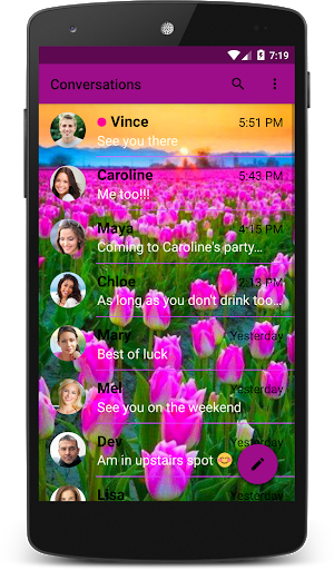 Violet Tulip Theme (chomp) - عکس برنامه موبایلی اندروید
