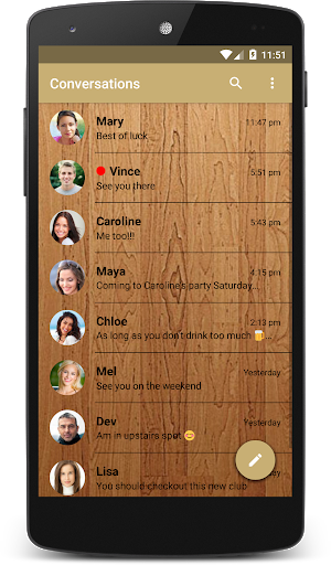 Wooden Theme (chomp) - Image screenshot of android app